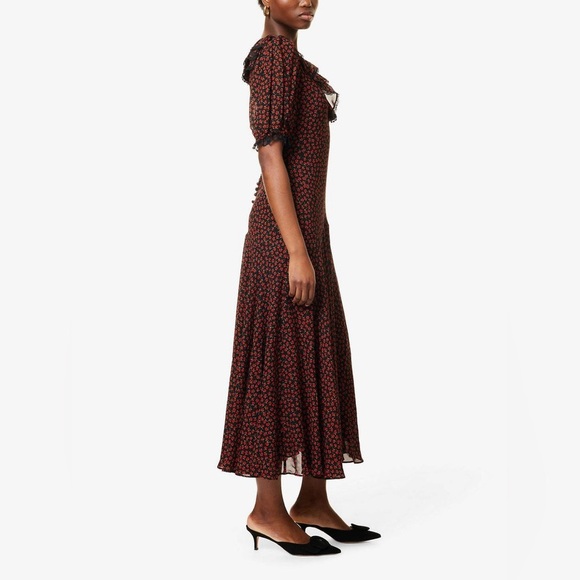 NWT Reformation Viral Women's Evra Lace Trim Open Back Maxi Dress Size 2 - Picture 4 of 14